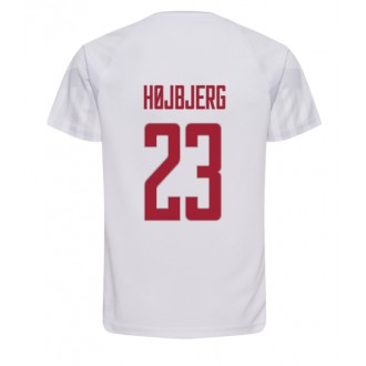 Herren Fußballbekleidung Dänemark Pierre-Emile Hojbjerg #23 Auswärtstrikot WM 2022 Kurzarm